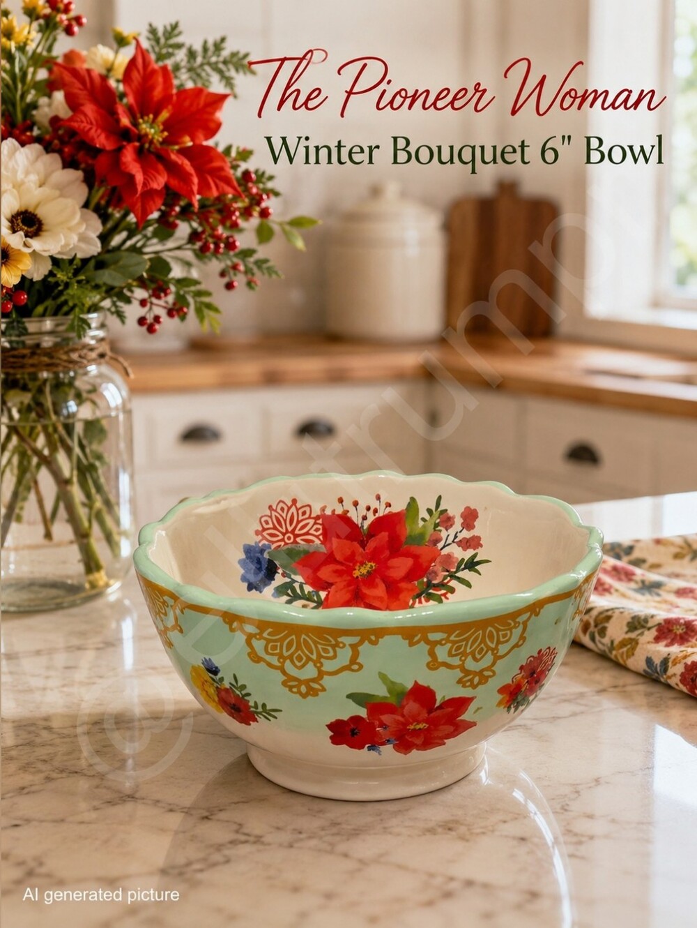 The Pioneer Woman Winter Bouquet 6" Bowl